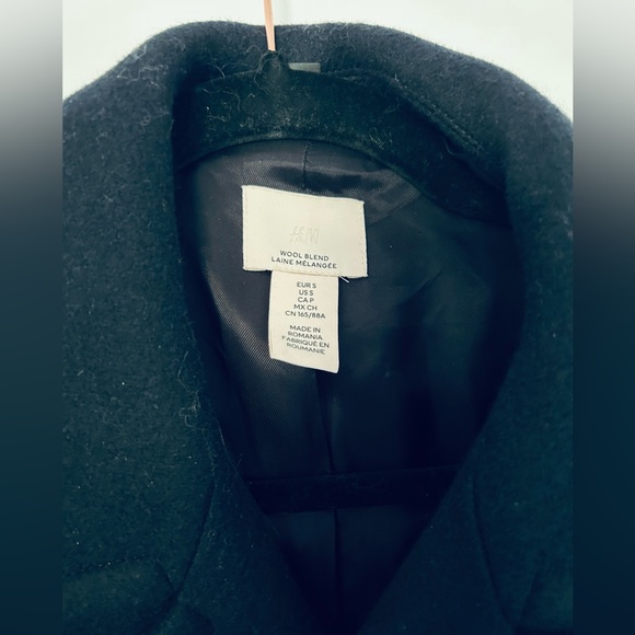 H&M Premium Selection oversize Navy Coat - Picture 8 of 9